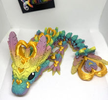 Heart Coloured Dragon 3D printed