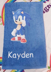 Sonic Personalised Towel