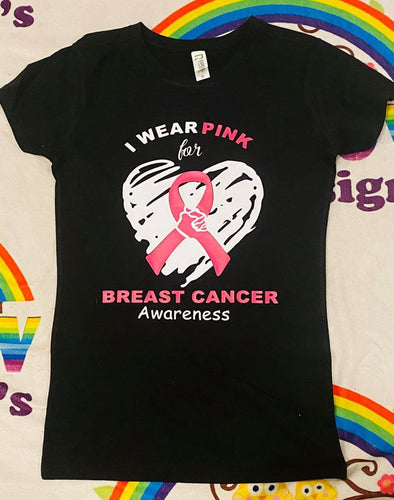 I wear Pink for Breast Cancer Awareness tshirt