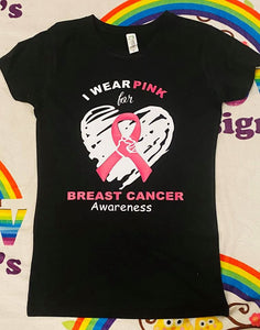 I wear Pink for Breast Cancer Awareness tshirt