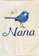Blue Wren Bath towel