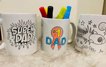 fathers day Colour In Mugs