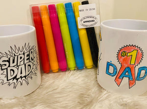 fathers day Colour In Mugs