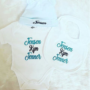 Newwborn Name Onesie Set