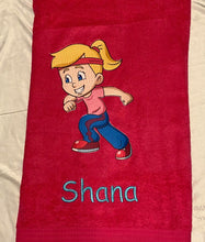 Little Athletic girl towel