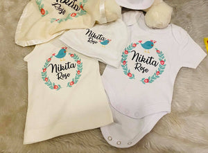 Newwborn Name Onesie Set