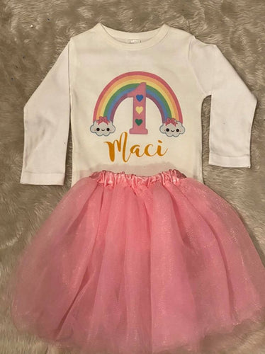 Rainbow birthday set girls