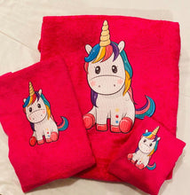 Rainbow unicorn Towel Set