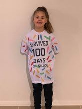 Survived 100 days of school tshirt