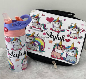 Unicorn lunch Box and Drink Bottle