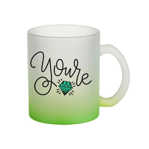 Gradient Frosted Glass Mug Custom