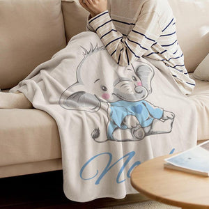 Elephant baby Custom Blanket