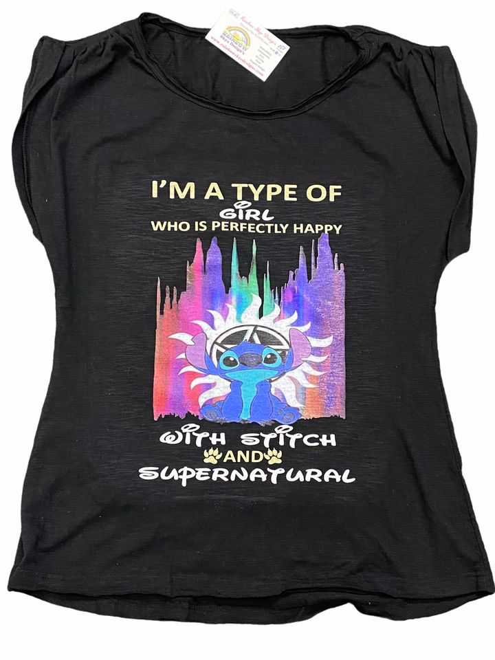 I'm a type of girl stitch/supernatural tshirt