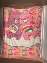 Care Bear Rainbow Custom Blanket