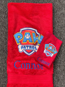 Paw Patrol Personalised towel