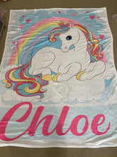 Unicorn custom Rainbow  Blanket