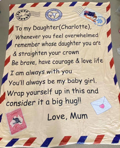 To my daughter Custom Blanket