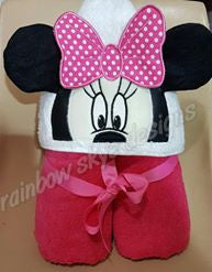 PInk Minnie Mouse Hooded Towel