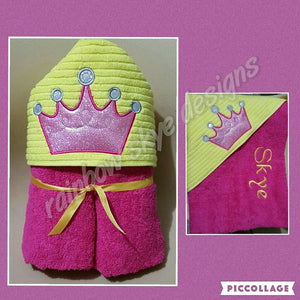 Princess Crown Hooded Towel