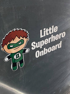 Little Superhero Onboard Car decals