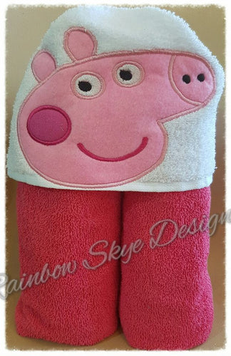 Pink Pig Hooded Towel