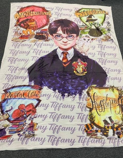 Harry Potter Cartoon Custom Blanket