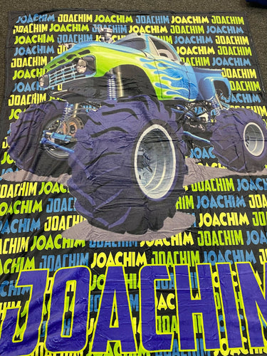 Blue Monster truck custom Blanket