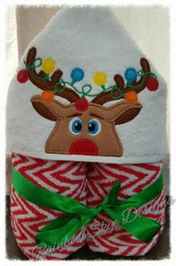 Reindeer Hooded Towel