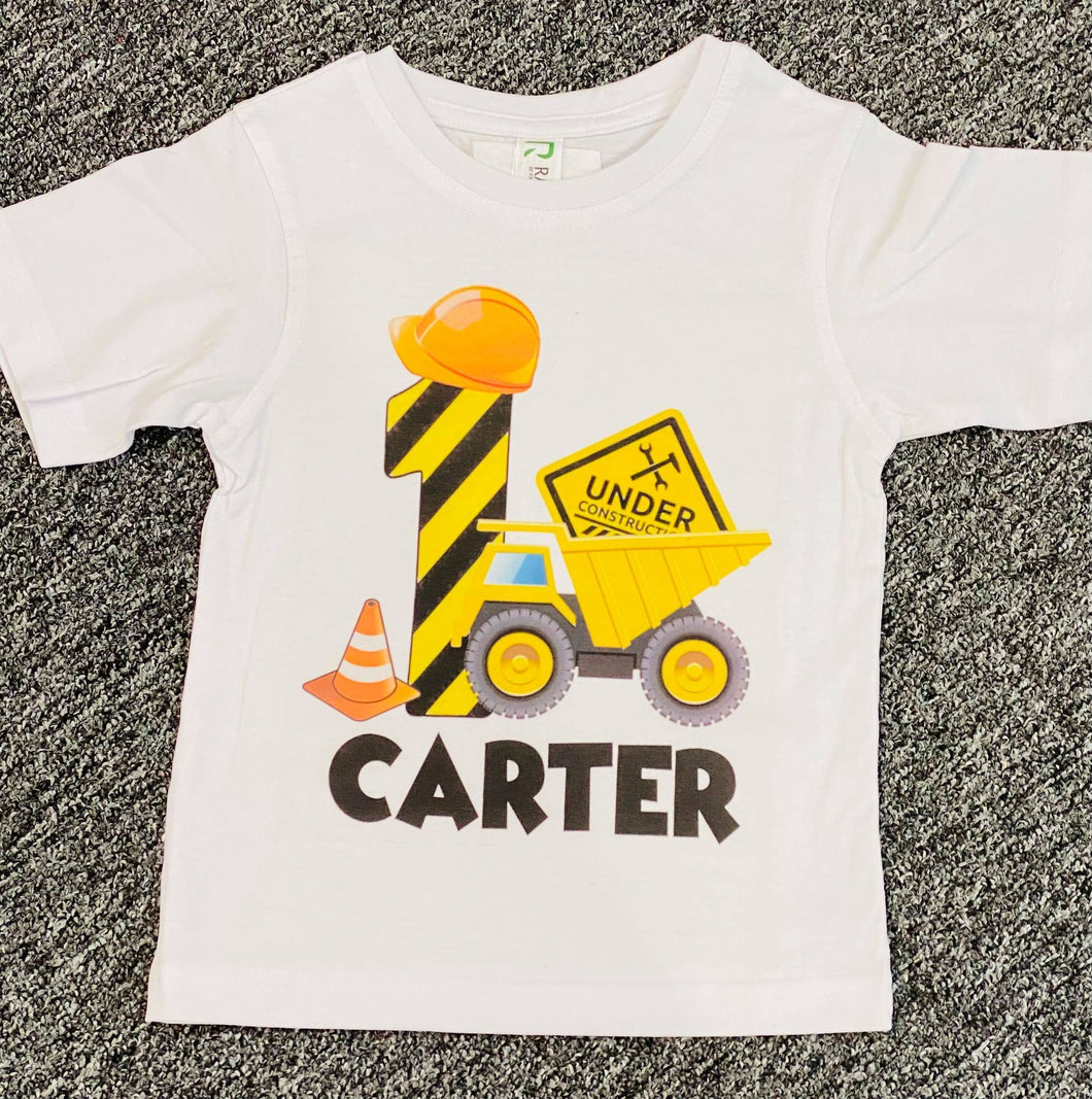 Construction Birthday Tshirt