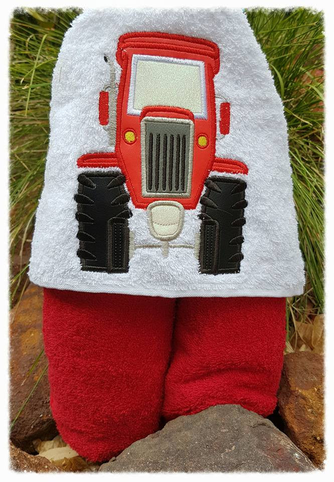 Tractor Hooded Towel