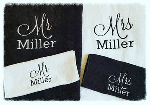 Wedding Gift Towel Set Mr&Mrs
