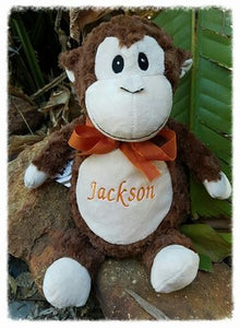 Huggles the Monkey.
