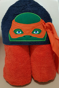 3D Coloured Turtles Hooded Towel