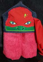 3D Coloured Turtles Hooded Towel