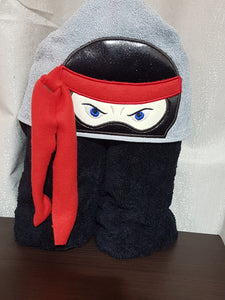 Black Ninja Hooded Towel