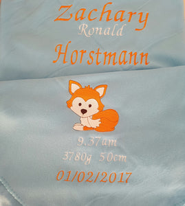 Embroidered Personlized Baby Blankets