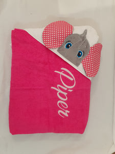 Elephant hooded towel boy and girl