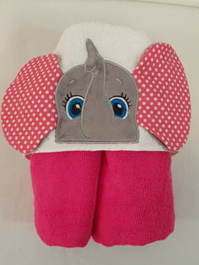 Elephant hooded towel boy and girl