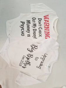 Custom personalized baby suits