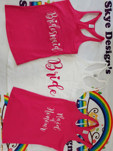 Ladies personalised singlets