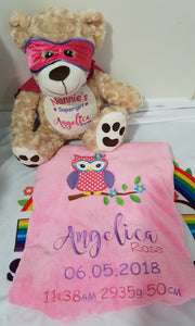 Embroidered Personlized Baby Blankets