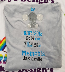 Embroidered Personlized Baby Blankets