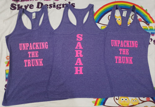 Ladies personalised singlets