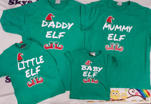 Xmas Elf  Family Custom Tshirt Pack