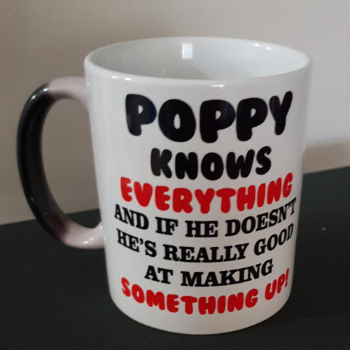 Poppy knows everything Mug.