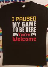 I paused my game to be here kids tshirt