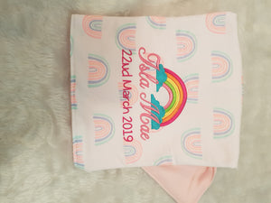 Embroidered Personlized Baby Blankets