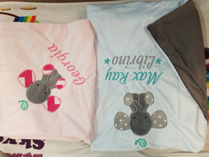 Embroidered Personlized Baby Blankets