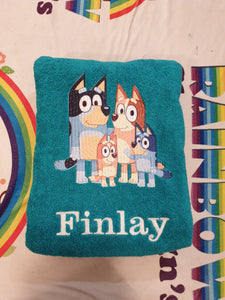 Bluey family towel set