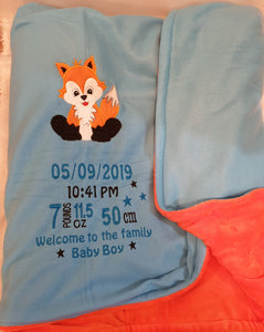 Embroidered Personlized Baby Blankets